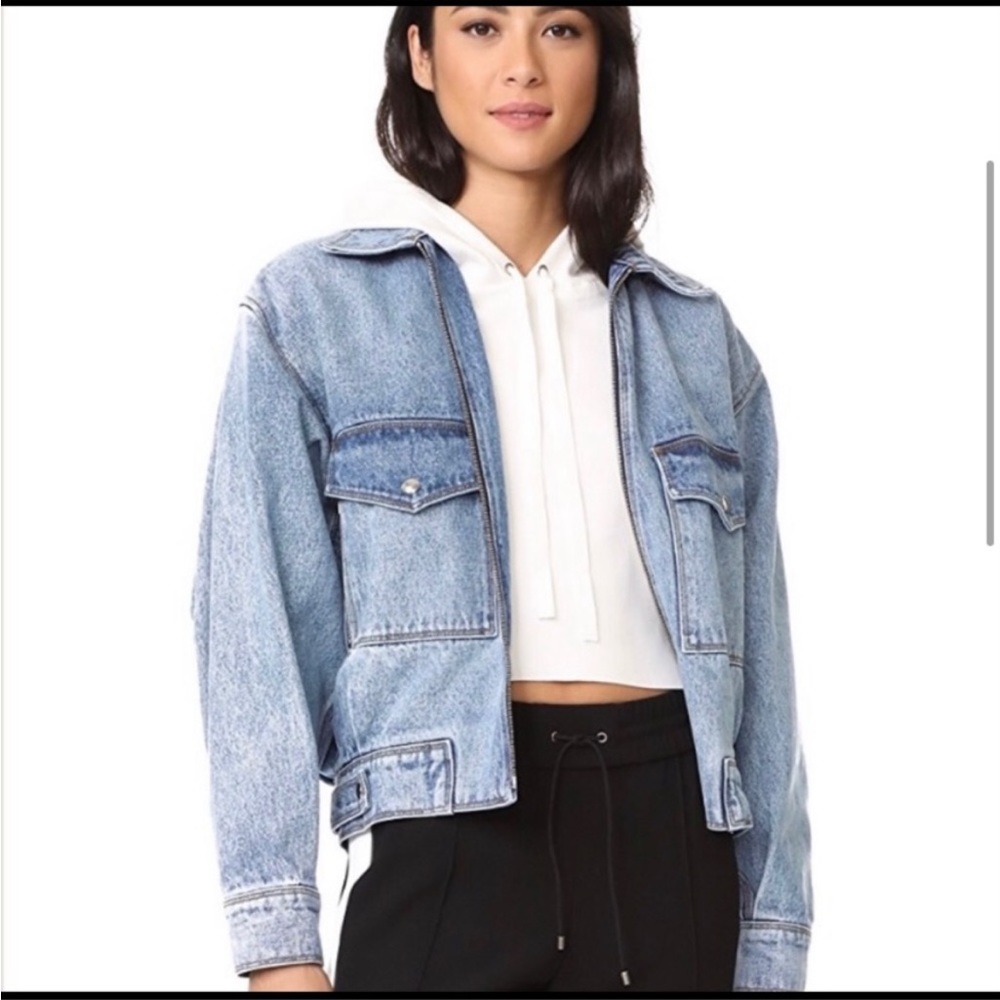 Grey Jason Wu Blue Oversized Jean Jacket XS 80’s Boyfriend Streetwear Grunge
